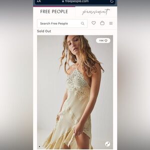 Free People Stevie Lace Cutwork Embroidered Beaded maxi Bodysuit
